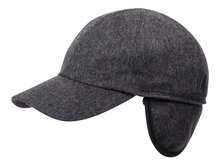Load image into Gallery viewer, WIGENS LINDER 100% ITALIAN CASHMERE BASEBALL CAP WITH TUCKAWAY EARFLAPS