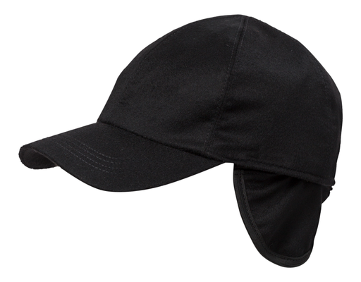WIGENS 100% PURE ITALIAN CASHMERE BASEBALL CAP – LORO PIANA STORM SYSTEM – WITH “TUCKAWAY EARFLAPS”